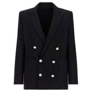 Balmain Men's Grain De Poudre Blazer